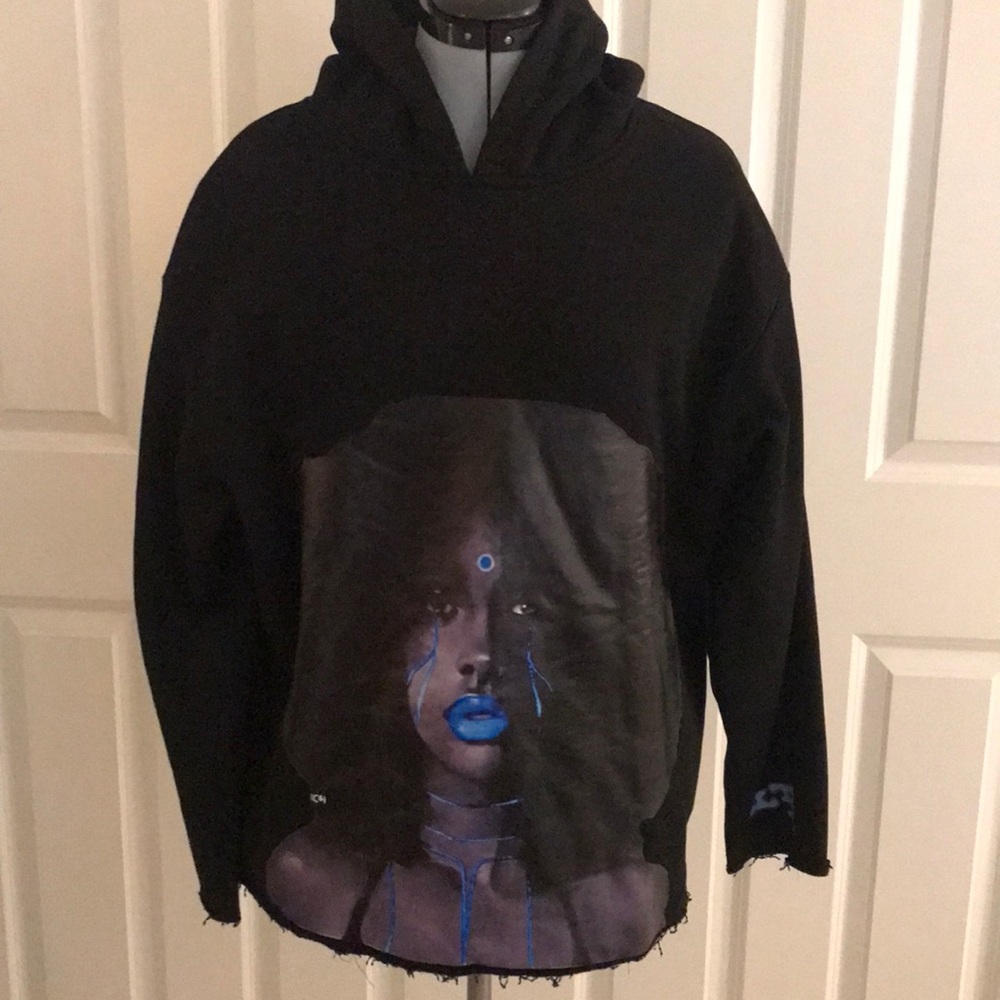 EVAW Rich Habits Black Hoodie Streetwear Sweatshirt Beautiful Black Woma…